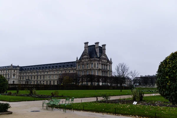 Una Hermosa Foto Parque Ciudad París Con Senderos Verdes Senderos — Foto de Stock