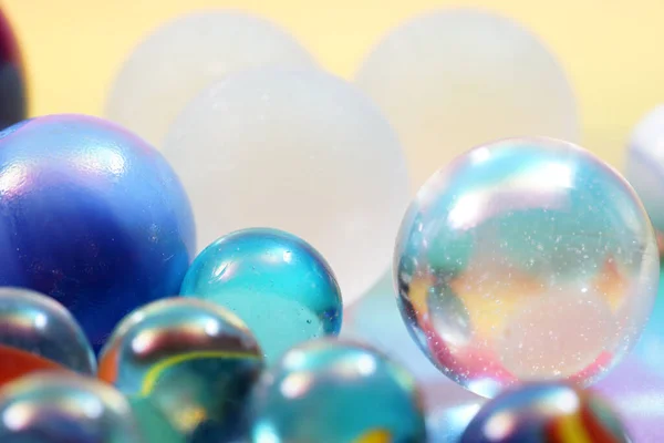 Closeup Shot Colorful Glass Balls — Stock Photo, Image