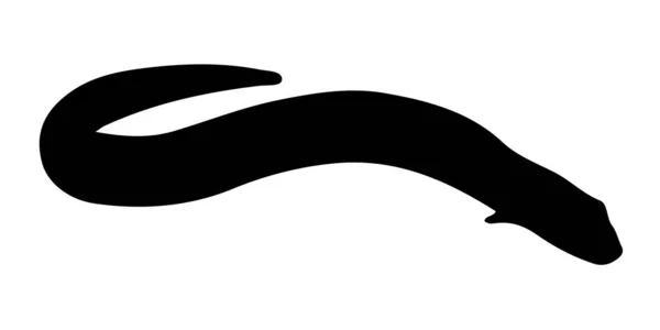 Egy Fekete Vipera Sziluett Ikon Elszigetelt Fehér Alapon — Stock Fotó