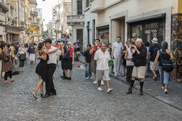 Buenos Aires Argentina Marzo 2009 Par Bailarines Hacen Una Actuación — Foto de Stock