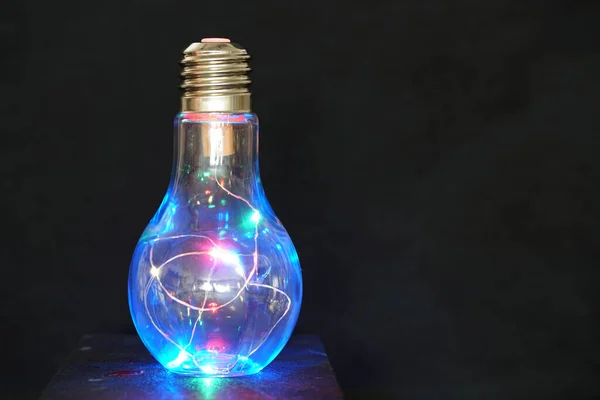 Closeup Shot Light Bulb Colorful Lights — Stock Photo, Image