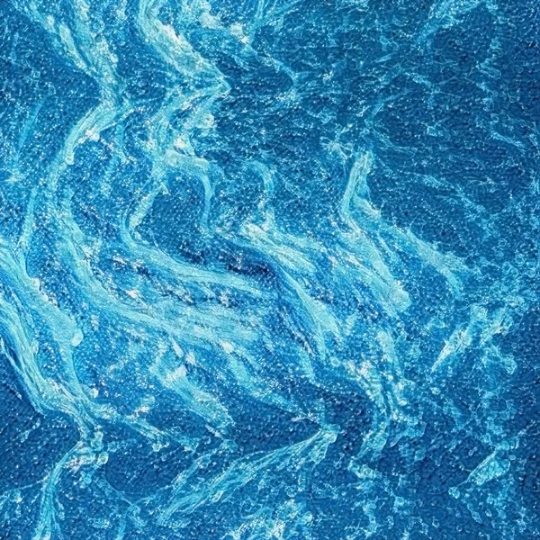 青の色合いで海の水の美しい水彩画 — ストック写真