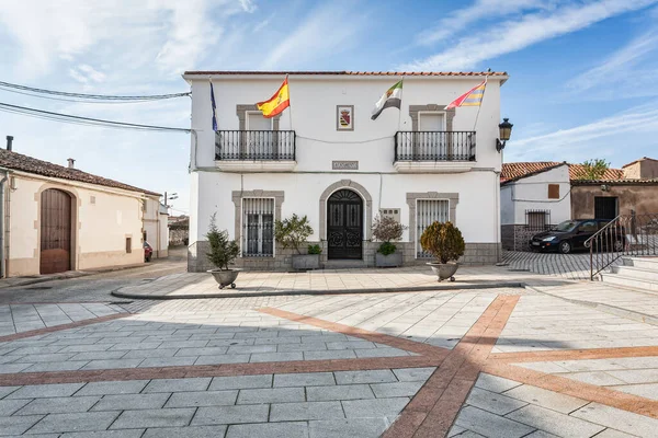 Villamesias España 2020 Vista Ciudad Calle Casas Edificios Villamesias Ayuntamiento — Foto de Stock