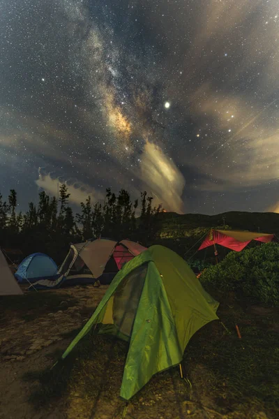 Eine Schöne Aufnahme Der Sternenklaren Nacht Hongkong — Stockfoto