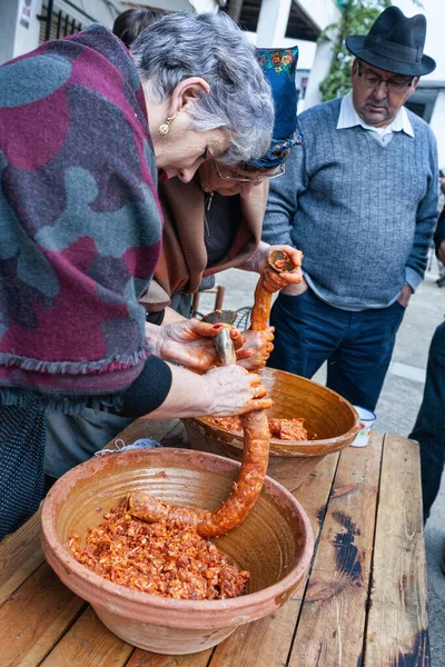 Valdastillas Spanien Nov 2019 Grisens Slaktfest Med Traditionell Musik Marknad — Stockfoto