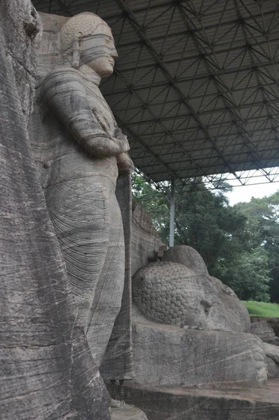 Las Hermosas Estatuas Antigua Ciudad Polonnaruwa Sri Lanka —  Fotos de Stock