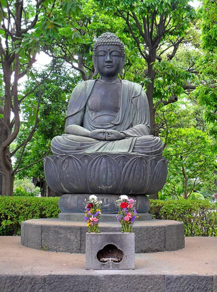 Vertikální Záběr Sochy Buddhy Sensoji Asakusa — Stock fotografie