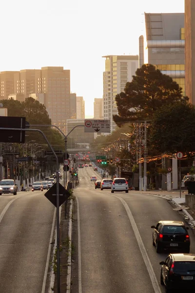 Sao Paulo Brasil Ago 2020 Avenida Francisco Matarazzo Ruas Trânsito — Fotografia de Stock