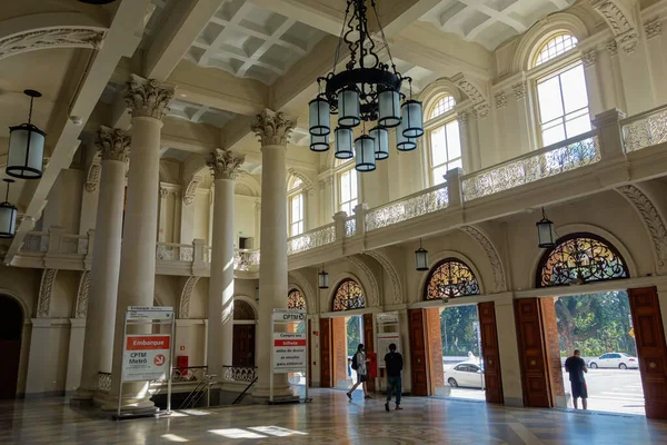 Sao Paulo Brasilien 2020 Eingangshalle Des Bahnhofs Luz Der Stadt — Stockfoto