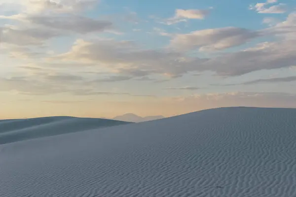 Una Bella Foto Del Parco Nazionale White Sands Tramonto — Foto Stock