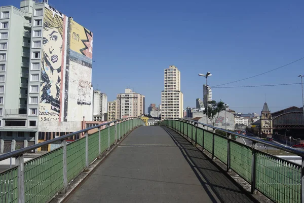 Sao Paulo Brazil Aug 2020 Walkway Prestes Maia Avenue Sao — 스톡 사진