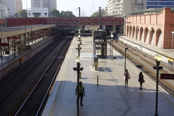 Sao Paulo Brazil Aug 2020 Instapplatform Van Het Station Luz — Stockfoto