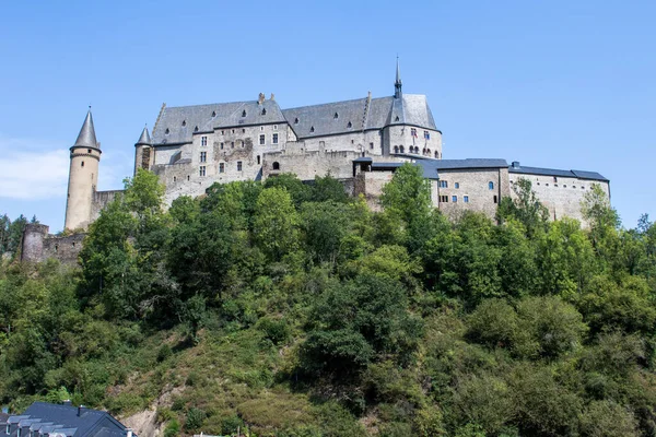 Affascinante Colpo Castello Vianden Nel Nord Del Lussemburgo — Foto Stock