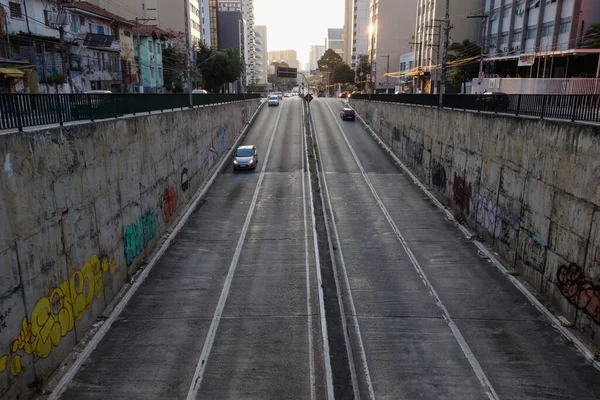 Sao Paulo Brasil Ago 2020 Avenida Francisco Matarazzo Ruas Trânsito — Fotografia de Stock