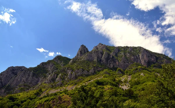 Красивый Пейзаж Знаменитого Ущелья Рамет Облачным Небом Румынии — стоковое фото