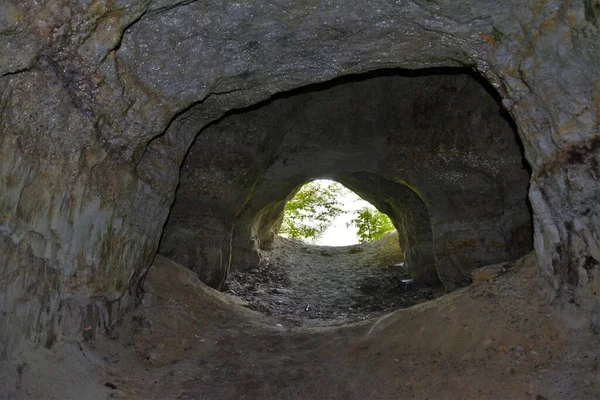 Empty Rock Tunnel Dragon Garden Salaj County Romania — Stock Photo, Image