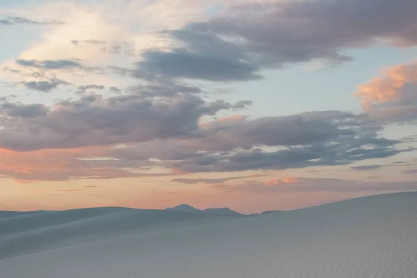 Una Bella Foto Del Parco Nazionale White Sands Tramonto — Foto Stock