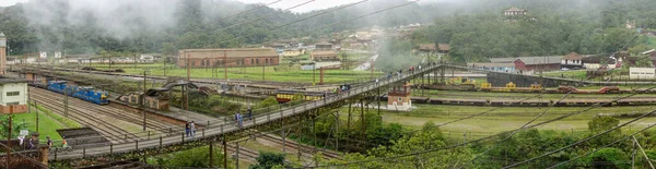 Paranapiacaba Brazil Aυγ 2020 Ιστορικό Χωριό Παρανααπιακάμπα Κάτω Από Ομίχλη — Φωτογραφία Αρχείου