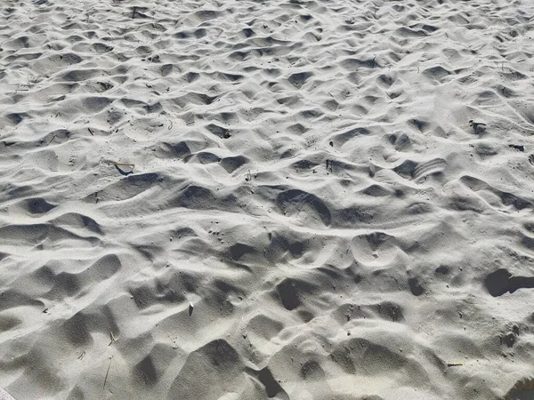 Detailní Vysoký Úhel Záběr Plážový Písek Vzor — Stock fotografie