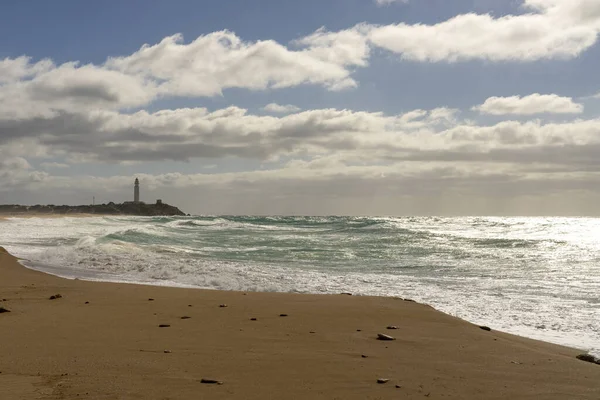 Krásný Záběr Plážové Scenérie Cádizu Španělsko — Stock fotografie