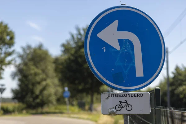 Hoge Hexel Netherlands Aug 2020 Dutch Traffic Sign Signifying Obligatory — Stock Photo, Image