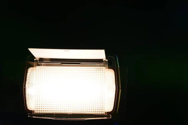 Крупним Планом Знімок Освітленої Сценічної Лампи — стокове фото