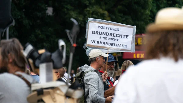 Berlino Germania Agosto 2020 Berlino Germania Agosto 2020 Demo Berlino — Foto Stock