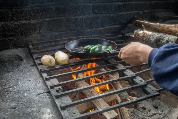 Ein Schöner Schuss Gemüsegrillen — Stockfoto