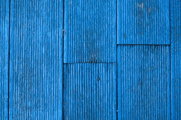 Overhead Shot Smooth Wooden Plank Background Painted Blue — Stock Photo, Image