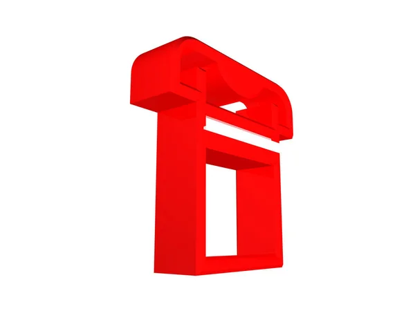 Uma Ilustração Uma Camiseta Futebol Vermelho Isolado Fundo Branco — Fotografia de Stock