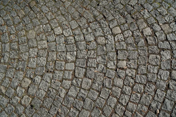 Uma Vista Superior Fundo Abstrato Uma Pedra Paralelepípedo — Fotografia de Stock