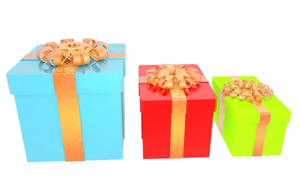 Illustration Colorful Gift Boxes Isolated Background — Stock Photo, Image