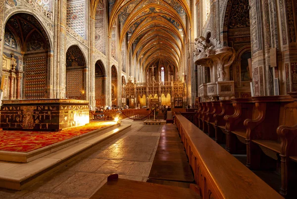 Una Impresionante Foto Del Interior Catedral Basílica Santa Cecilia — Foto de Stock