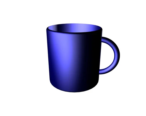 Иллюстрация Керамической Чашки Изолированном Фоне — стоковое фото