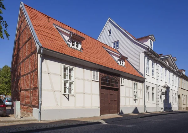 Paisaje Soleado Hermosas Casas Luneburg Alemania — Foto de Stock