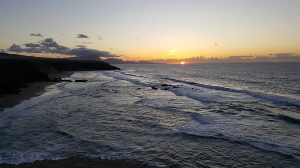 Een Prachtig Shot Van Pared Vulkanisch Strand Playa Pared Fuerteventura — Stockfoto