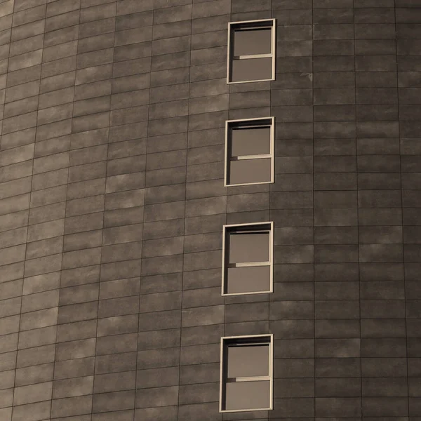 Крупный План Здания Окнами — стоковое фото