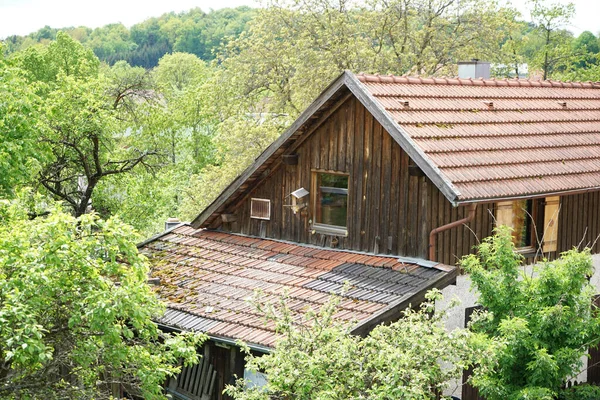 Una Casa Madera Zona Rural Baviera —  Fotos de Stock