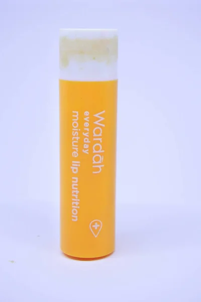 Indonesia Aug 2020 Wardah Everyday Moisture Lip Nutrition White Background — 스톡 사진