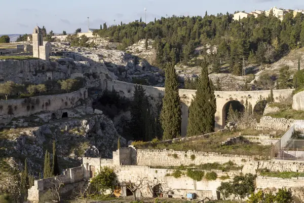 Schöne Aussicht Auf Eine Brücke Der Antiken Stadt Gravina Apulien — Stockfoto