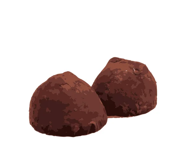 Hausgemachte Köstliche Kakao Trüffel Mit Erdnussbutter Füllung — Stockfoto