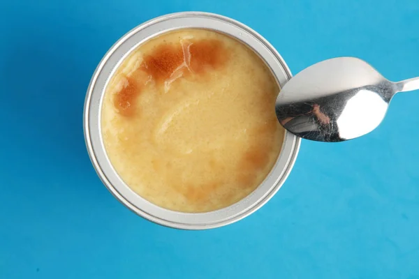 Vedere Sus Delicioasei Creme Caramel — Fotografie, imagine de stoc