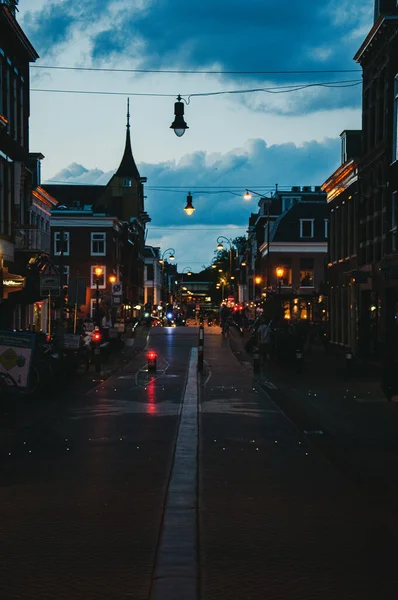 Haarlem Países Baixos Agosto 2020 Cidade Haarlem Noite Semi Confinamento — Fotografia de Stock