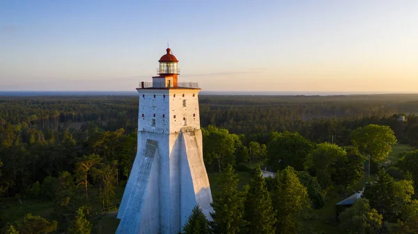 Widok Lotu Ptaka Historycznej Starej Latarni Morskiej Kopu Estonii — Zdjęcie stockowe