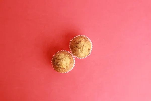 Una Vista Dall Alto Dei Deliziosi Cupcake — Foto Stock