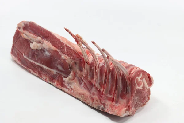 Closeup Focus Shot Raw Lamb Ribs — Stock Photo, Image