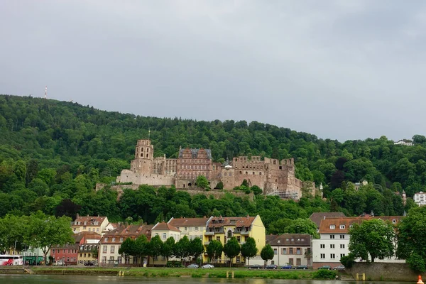 Beau Cliché Incroyable Paysage Urbain Heidelberg Dans Paysage Montagne Allemagne — Photo