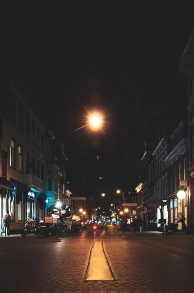 Haarlem Niederlande Aug 2020 Haarlem Stadt Bei Nacht Während Semi — Stockfoto