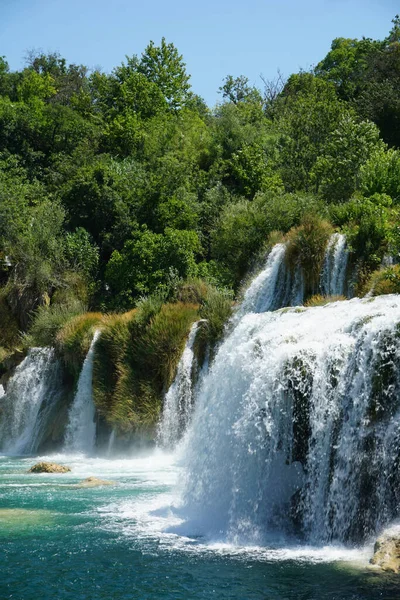 Waterval Nationaal Park Krka Kroatië — Stockfoto