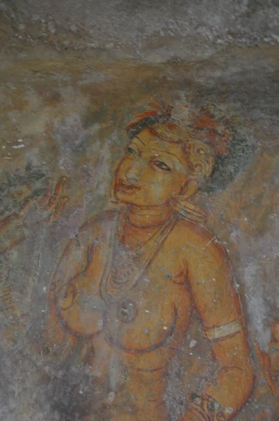 Sigiriya Sri Lanka Daki Sigirya Freskleri — Stok fotoğraf